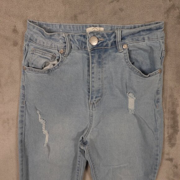 Cotton On Jeans High 90s Distressed Jean –‎ Women's Size 4 – Light Wash Blue - Picture 2 of 12